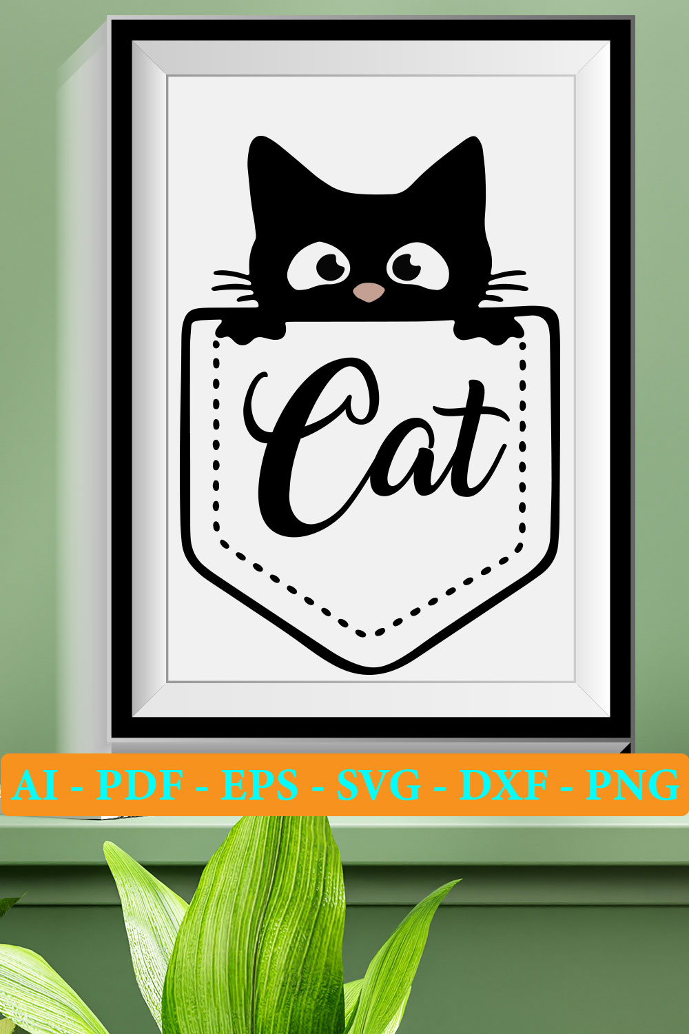 3 Cat T-shirt SVG Bundle Vol 05 pinterest preview image.