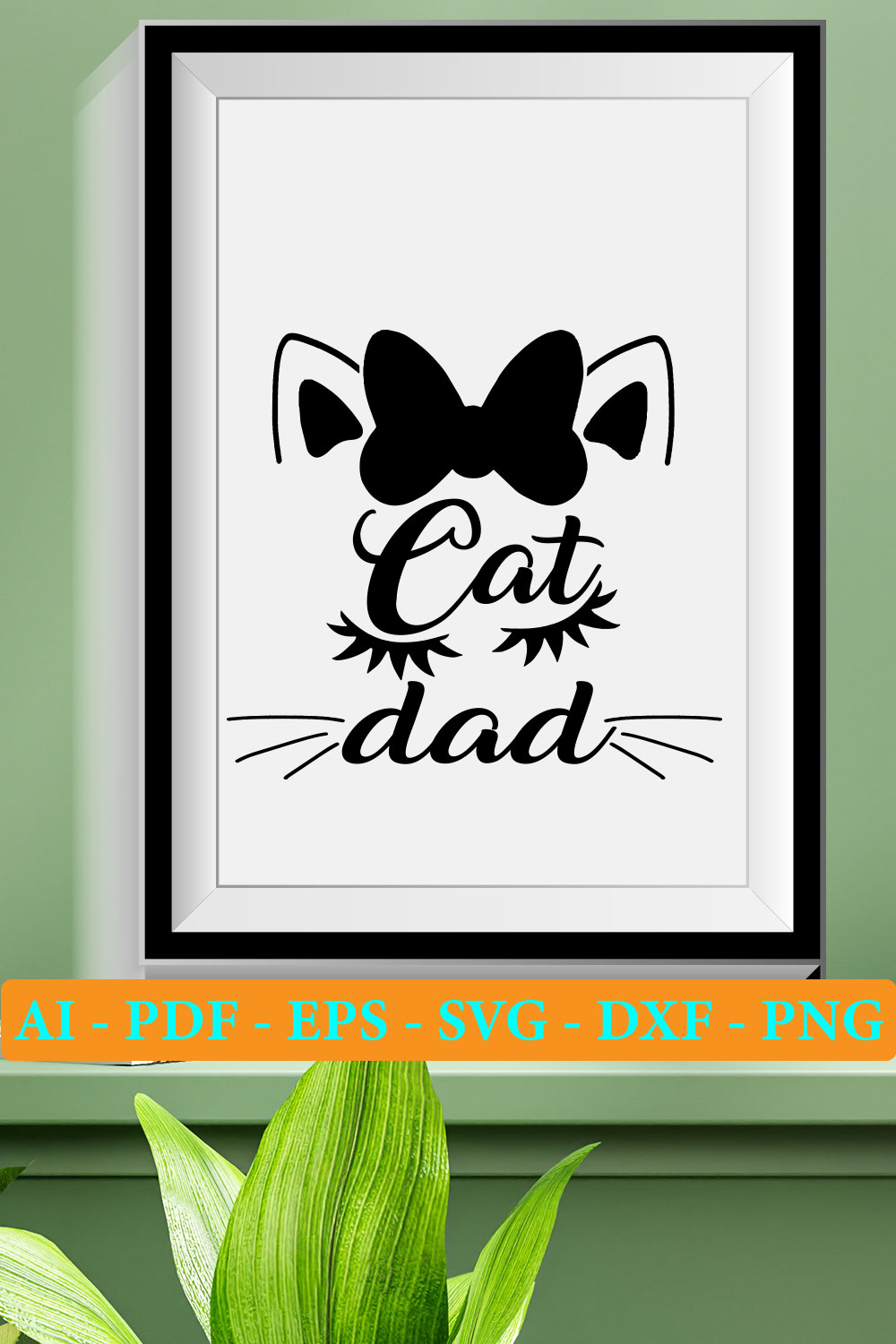 6 Cat T-shirt SVG Bundle Vol 01 pinterest preview image.