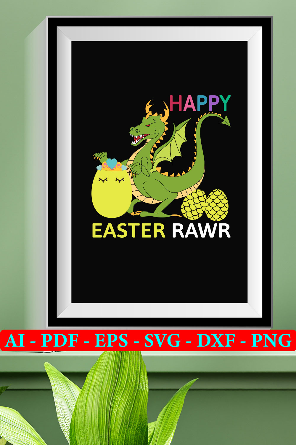 6 Easter Bunny SVG Bundle Vol 04 pinterest preview image.