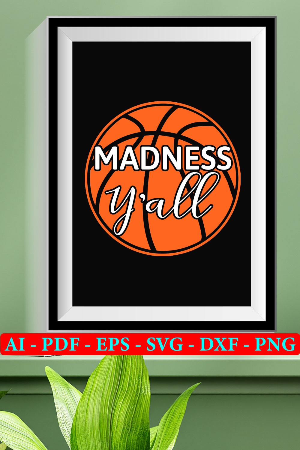 6 March Madness Basketbal SVG Bundle Vol 02 pinterest preview image.