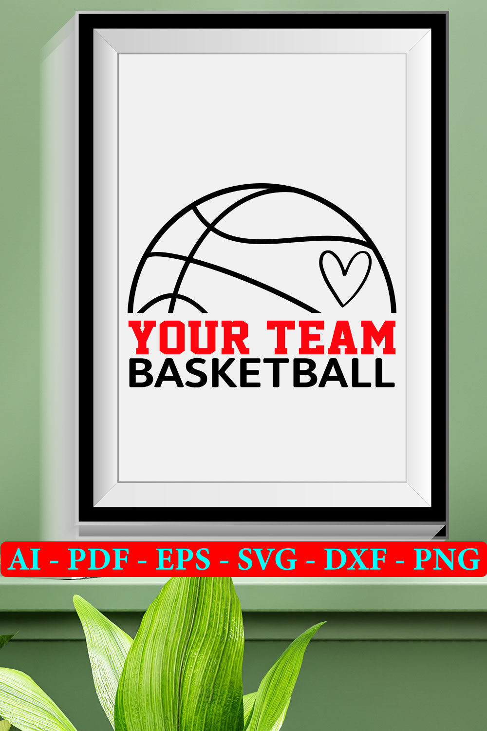 6 March Madness Basketbal SVG Bundle Vol 03 pinterest preview image.