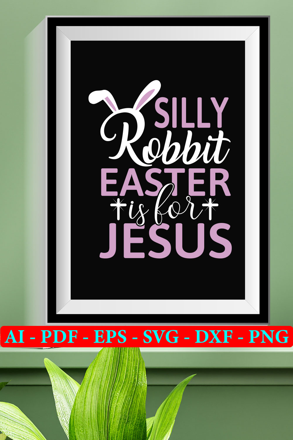 6 Easter Bunny SVG Bundle Vol 05 pinterest preview image.