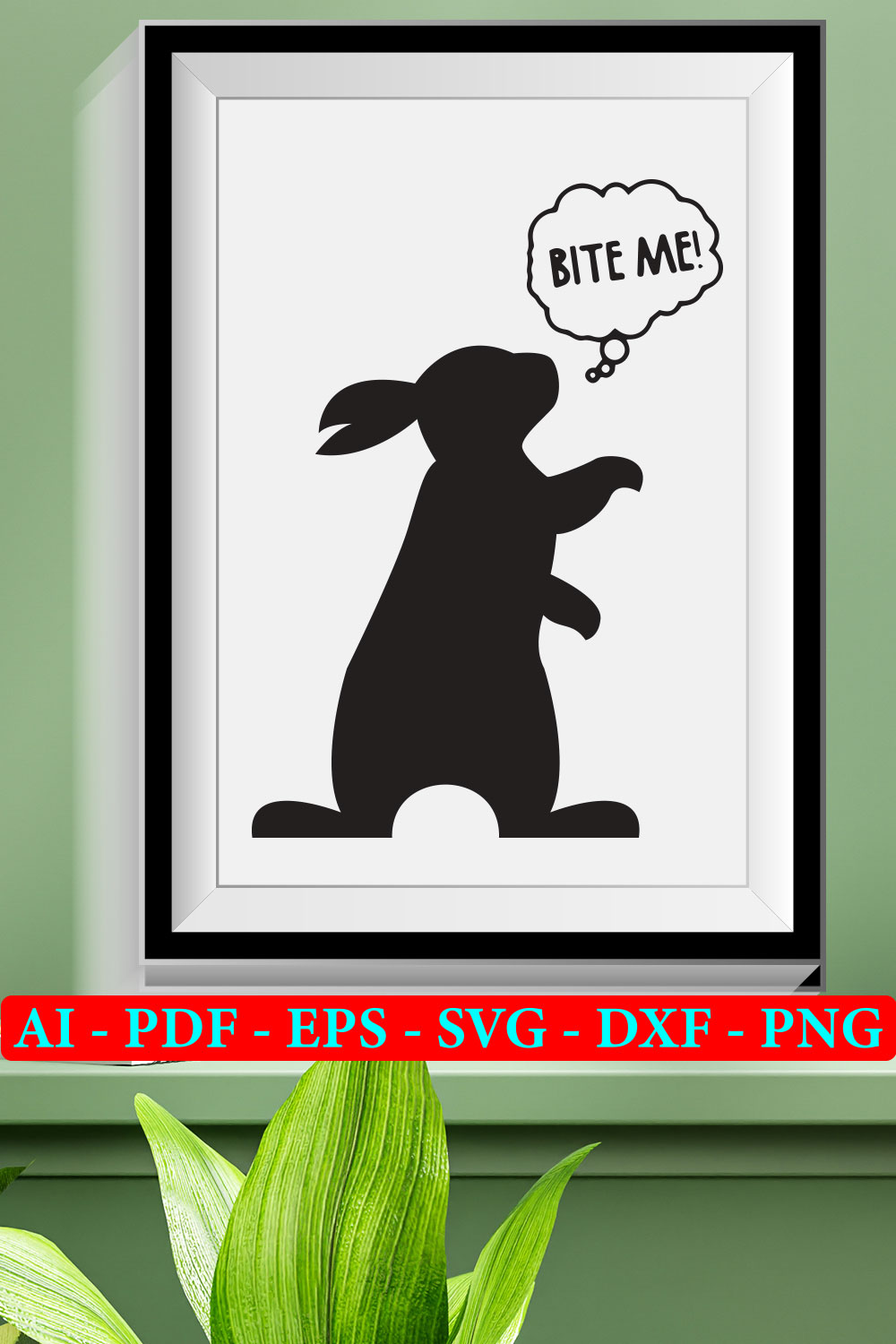 6 Easter Bunny SVG Bundle Vol 01 pinterest preview image.