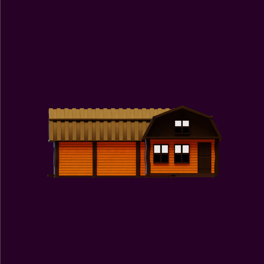 Picture of a house with a brown roof.