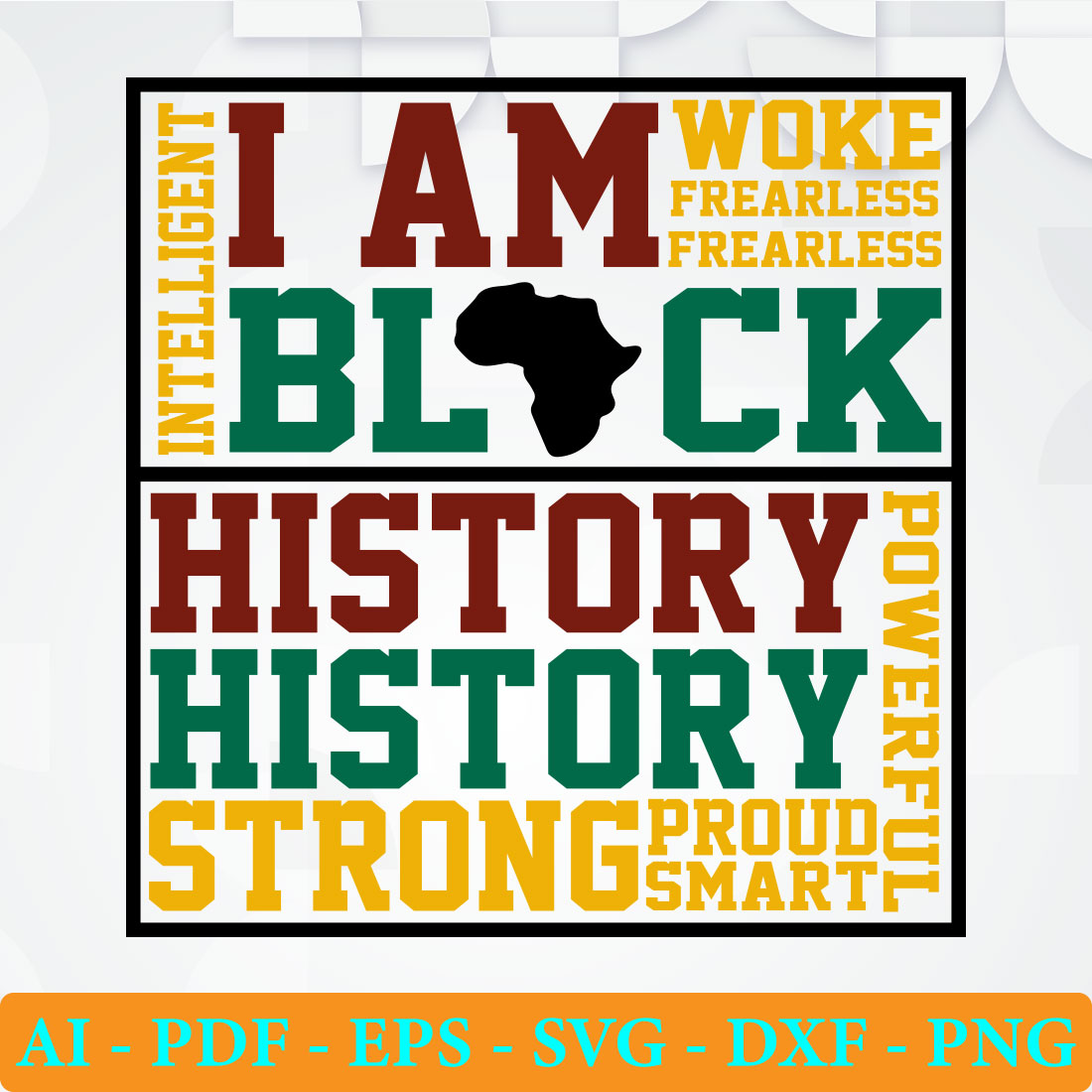 Poster with words that say i am black history.