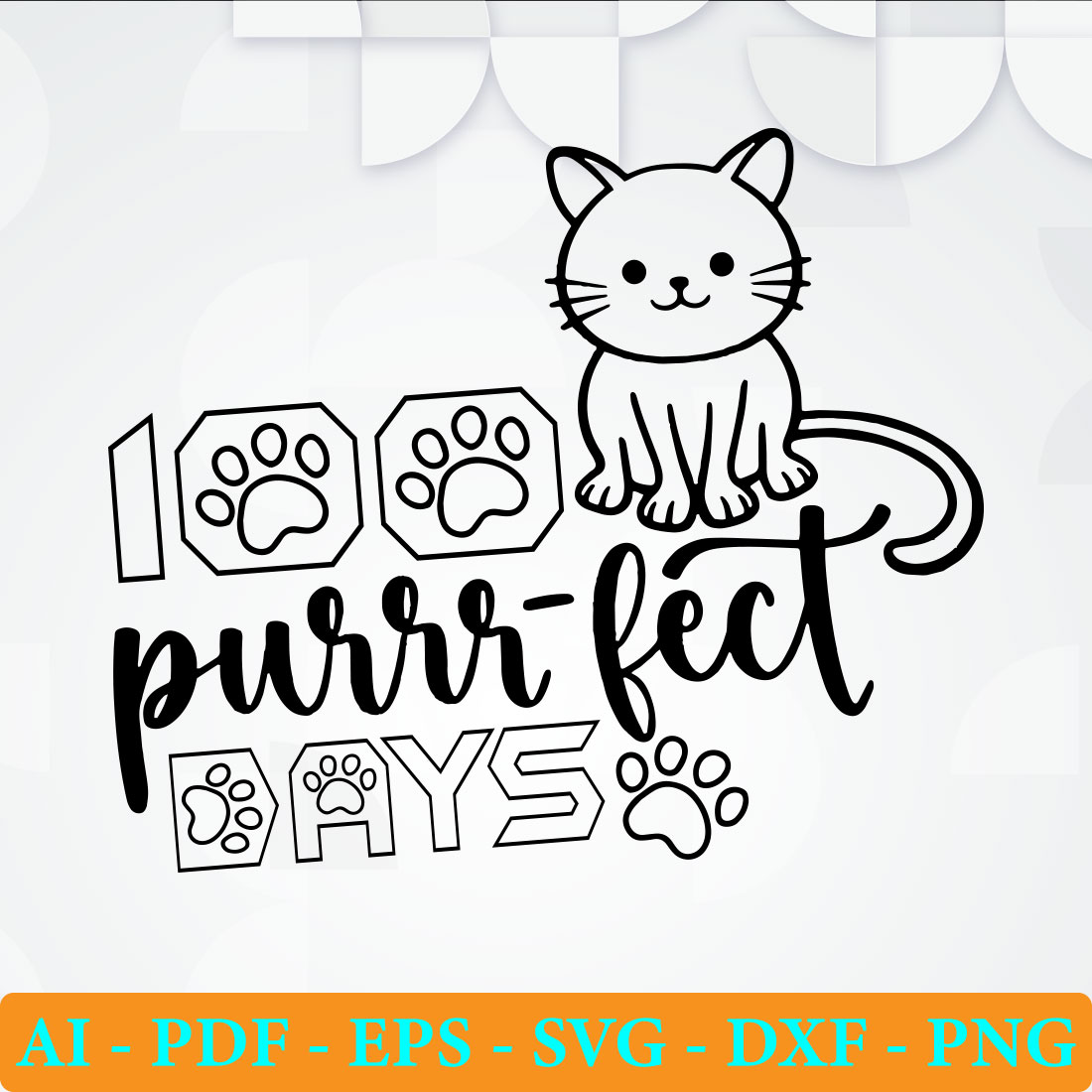 6 Cat T-shirt SVG Bundle Vol 01 preview image.