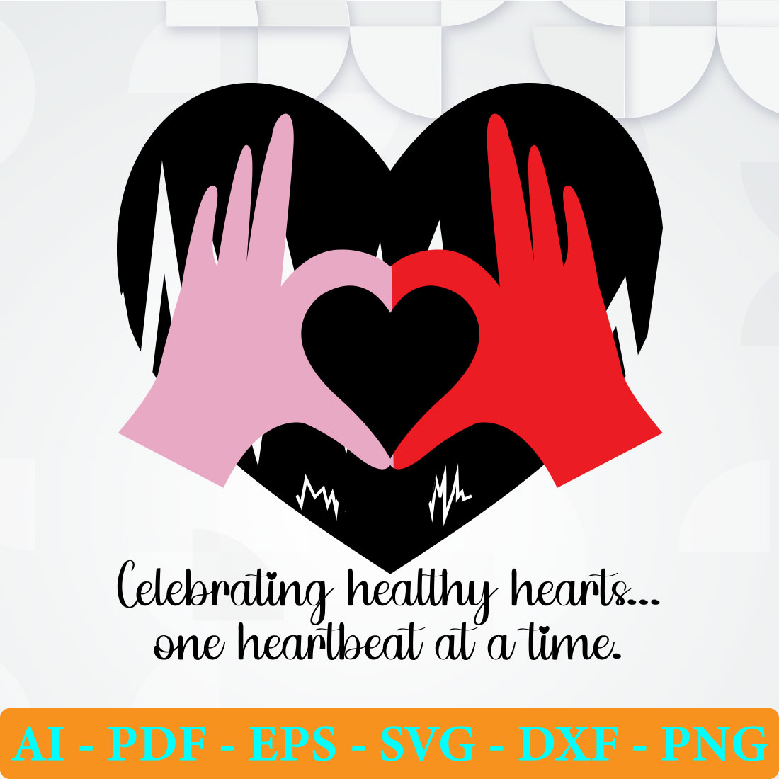 4 Heart Disease Awareness SVG Bundle Vol 01 preview image.