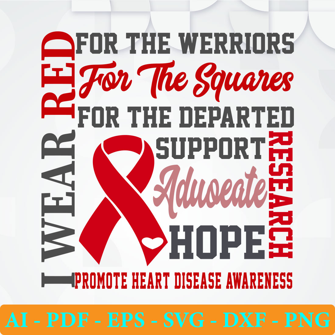 Red ribbon for the warriors for the square.