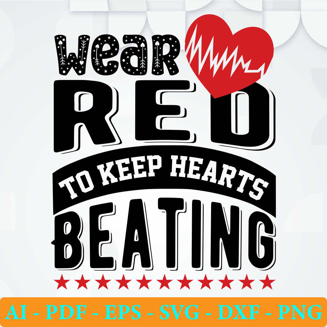 6 Heart Disease Awareness SVG Bundle Vol 03 preview image.