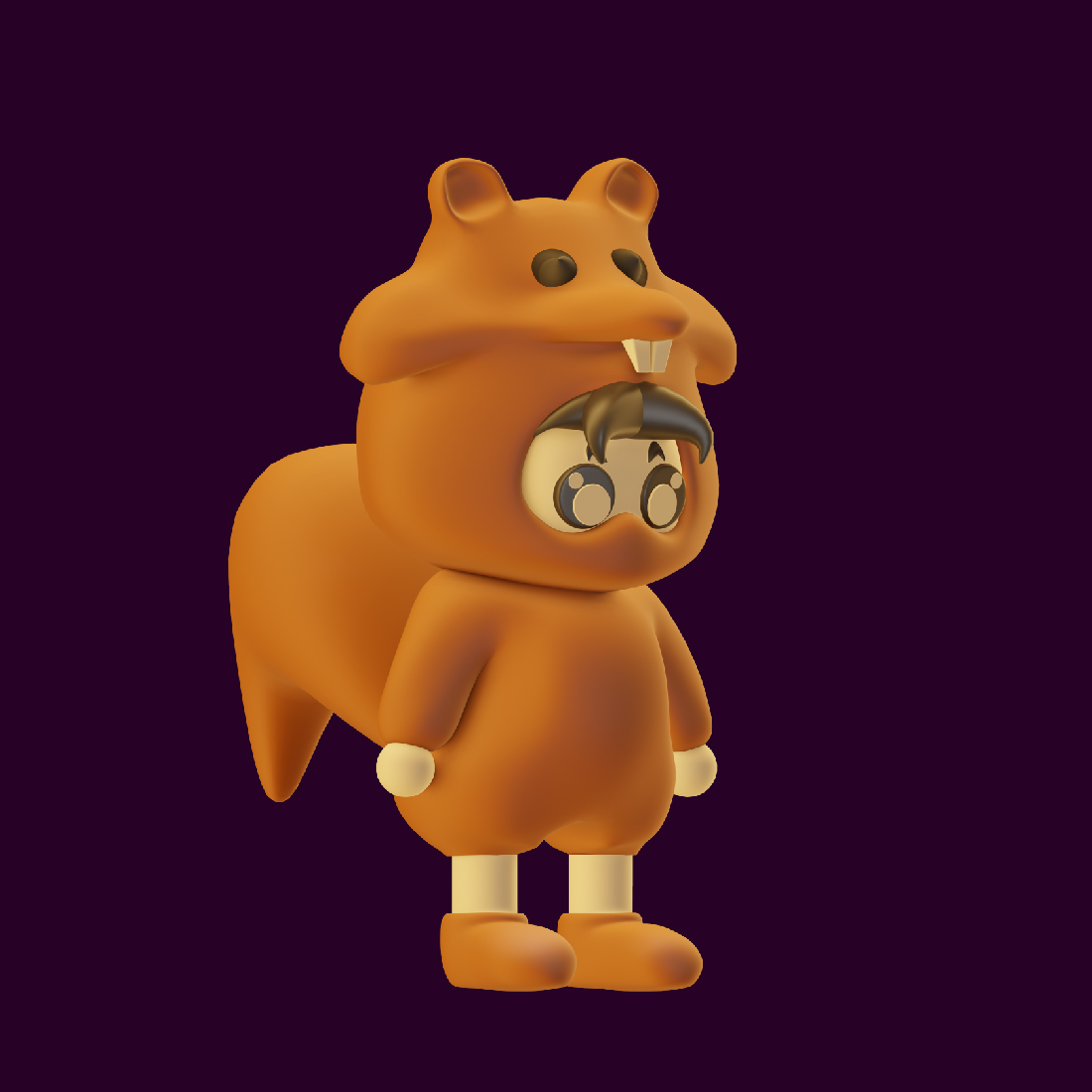 Cartoon bear with a smaller bear on his back.