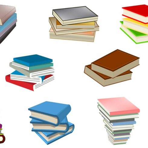 Book Stack Clipart and Vector cover image.