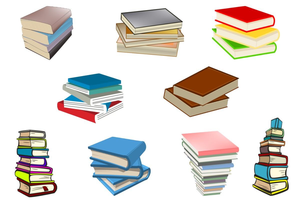 Book Stack Clipart and Vector cover image.