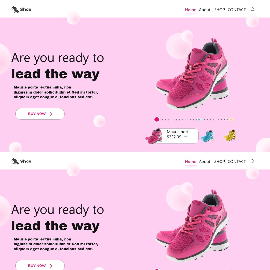 Shoes Store Landing Page cover image.
