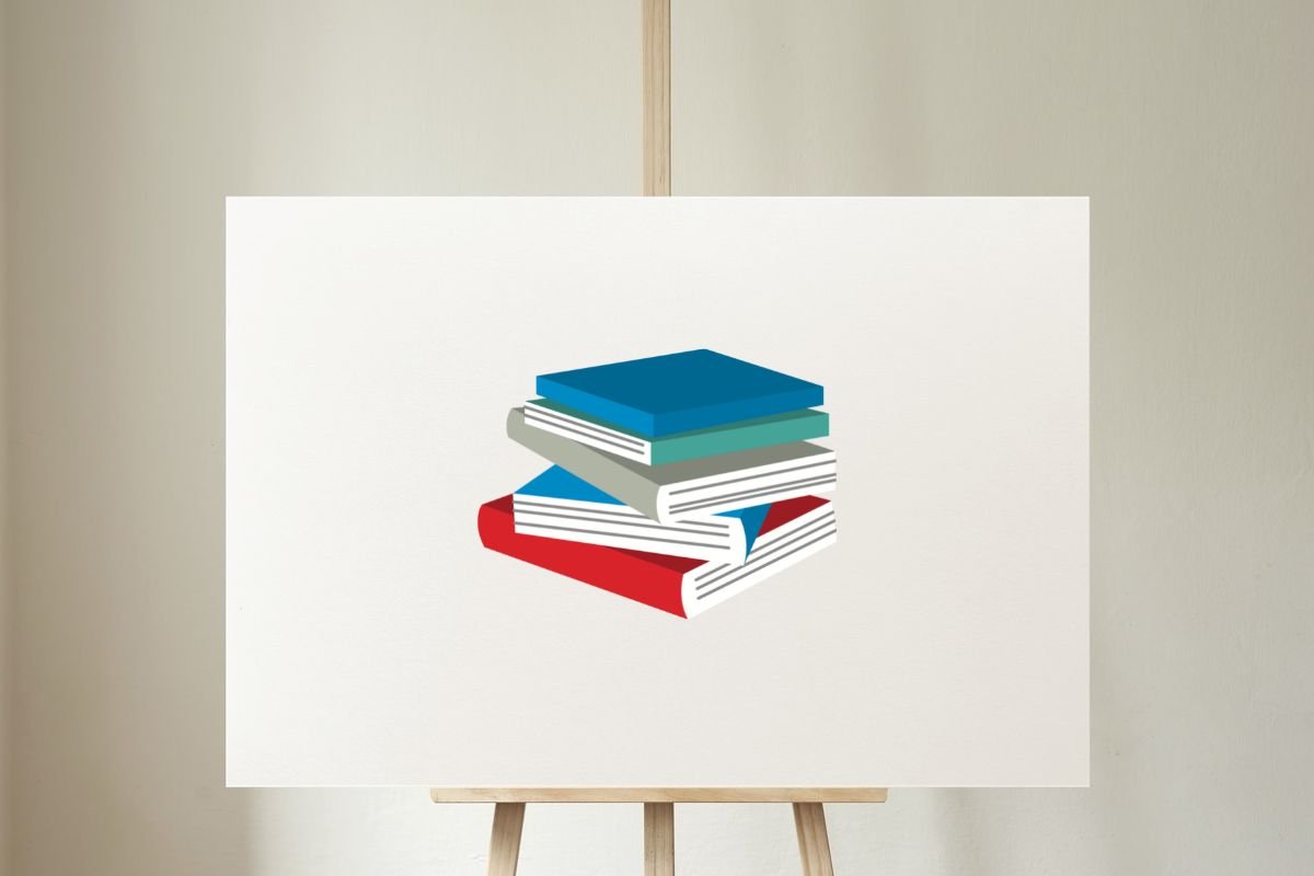 Book Stack Clipart and Vector preview image.