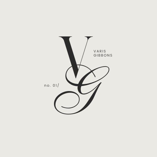 Black and white logo with the letter v.