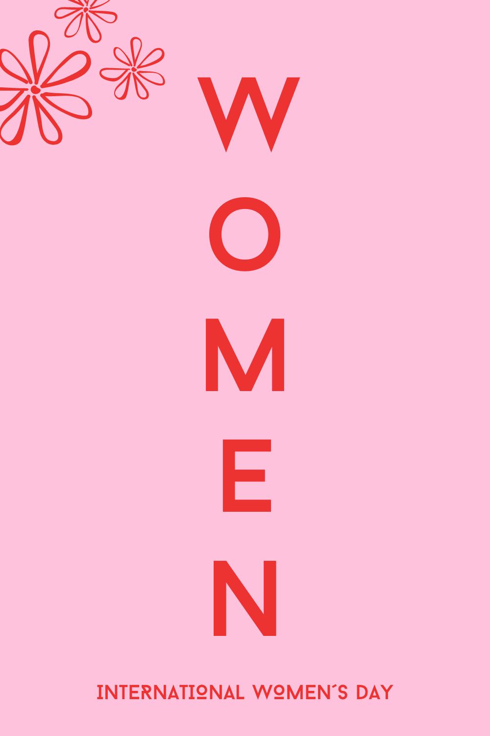 Unique and trendy social media post sets of International Women's Day pinterest preview image.