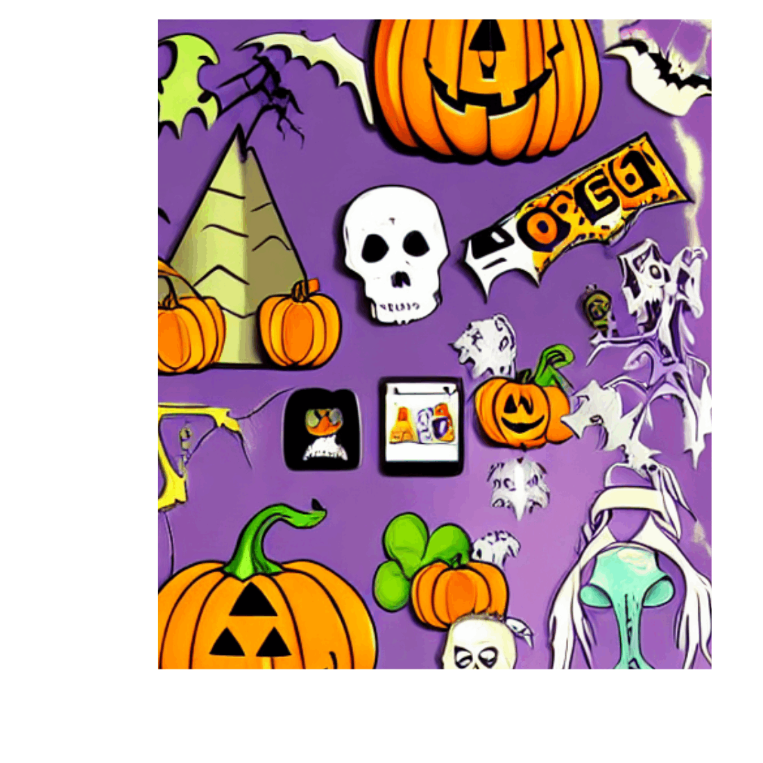 Halloween Illustration Bundle cover image.
