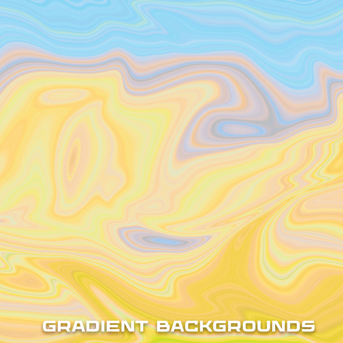 Abstract background with a yellow and blue swirl.