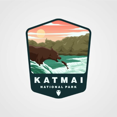 katmai national park sticker patch cover image.