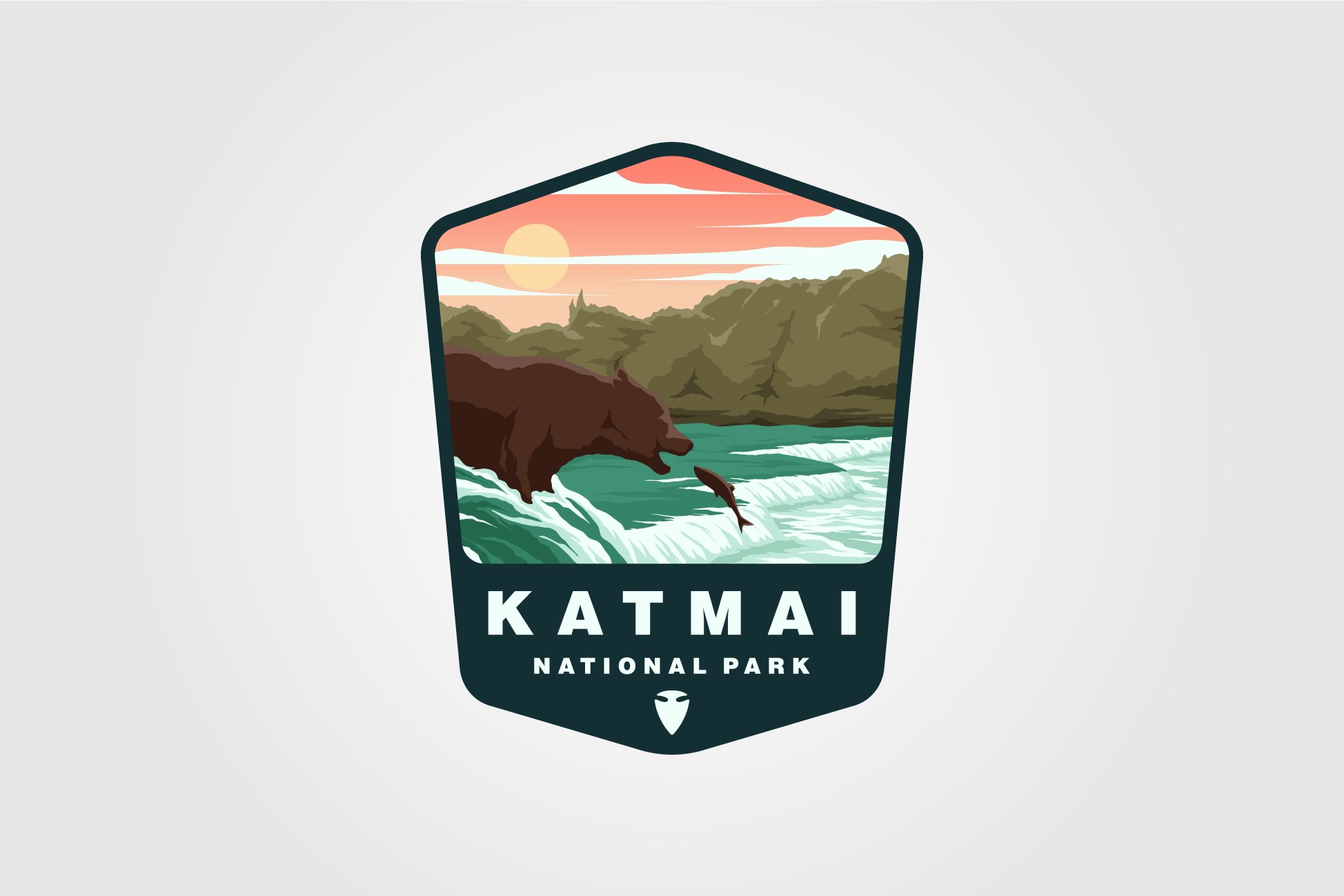 katmai national park sticker patch cover image.