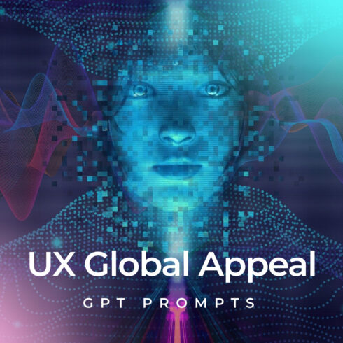 Woman's face with the words ux global appeal.