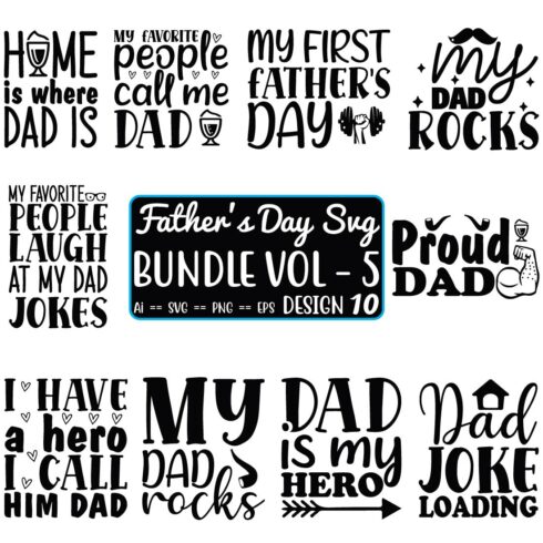 Father's Day SVG Bundle Vol - 5 cover image.