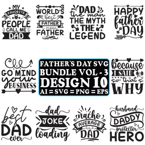 Father's Day SVG Bundle Vol - 3 cover image.