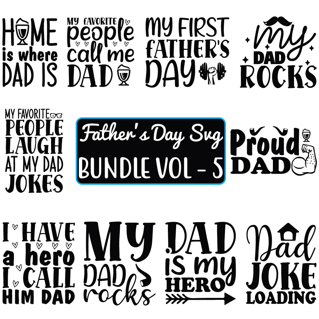 Father's Day SVG Bundle Vol - 5 preview image.