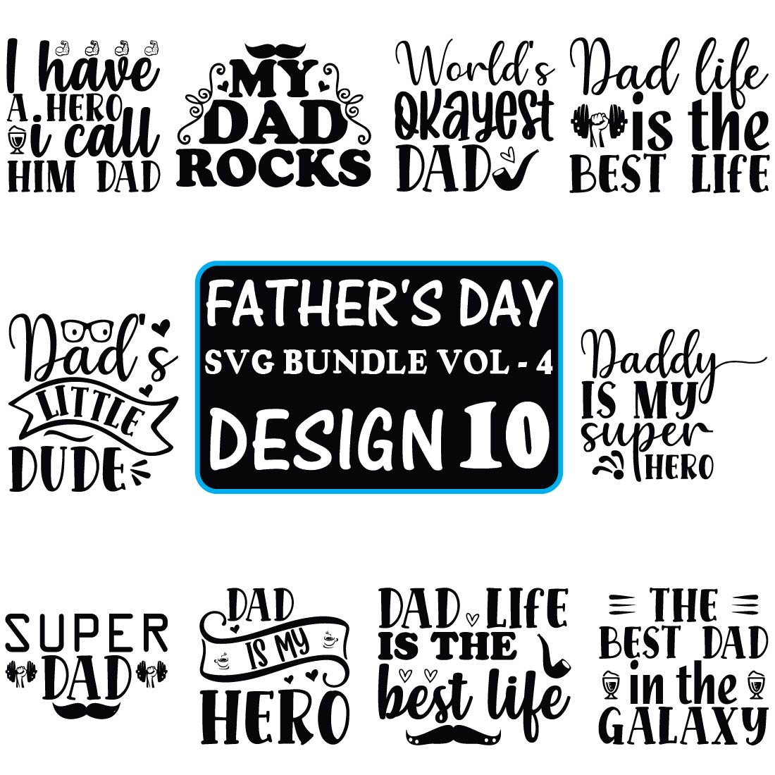 Father's Day SVG Bundle Vol - 4 preview image.