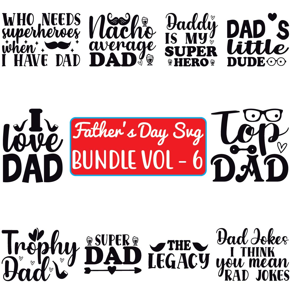 Father's Day SVG Bundle Vol - 6 preview image.