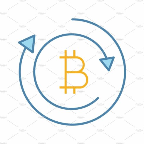 Bitcoin exchange color icon cover image.