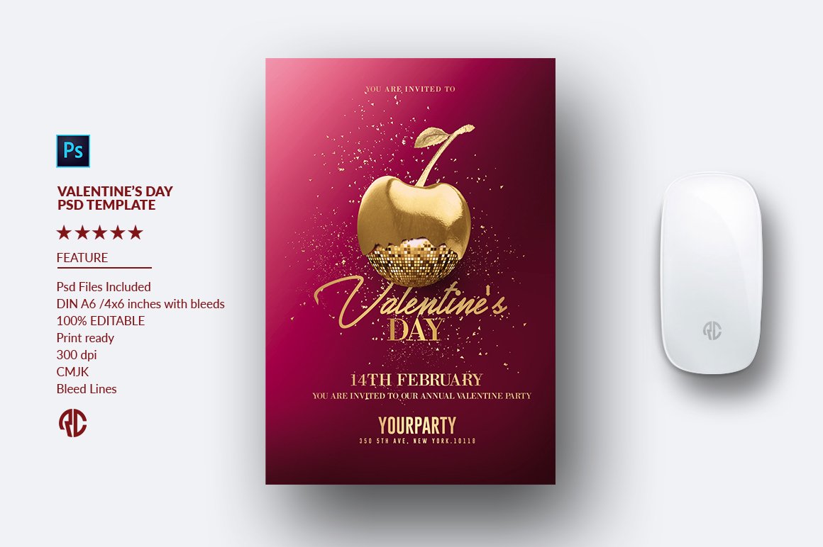 Valentine's Day - Classy Invitation preview image.
