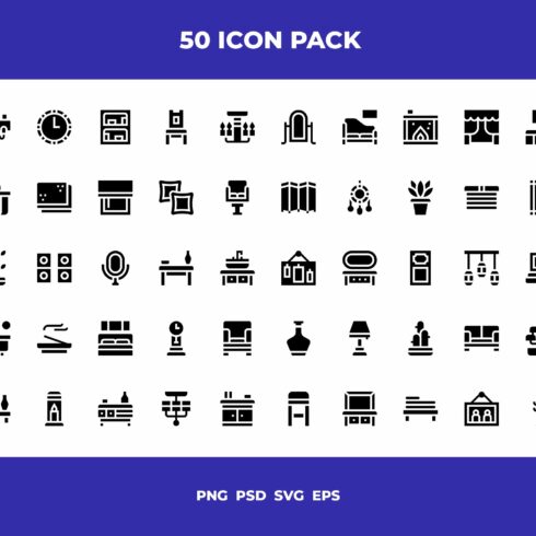 Home decoration icons cover image.