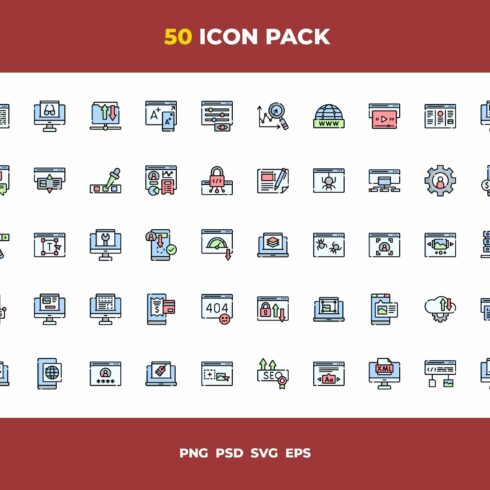 Web design icons cover image.