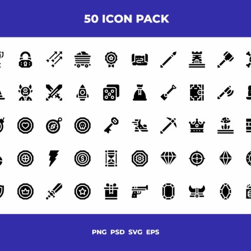 Video game elements icons cover image.
