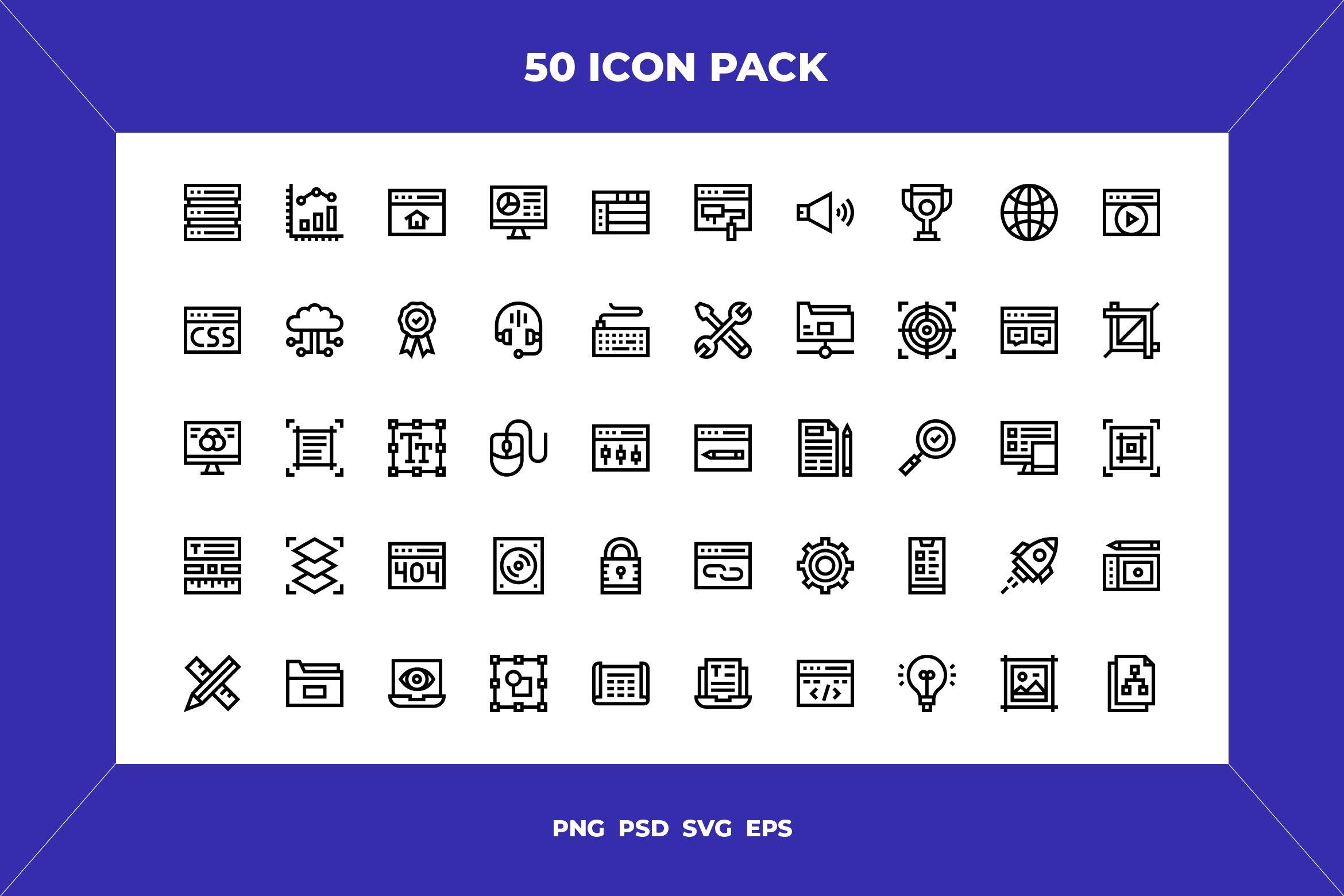 Web design icons cover image.