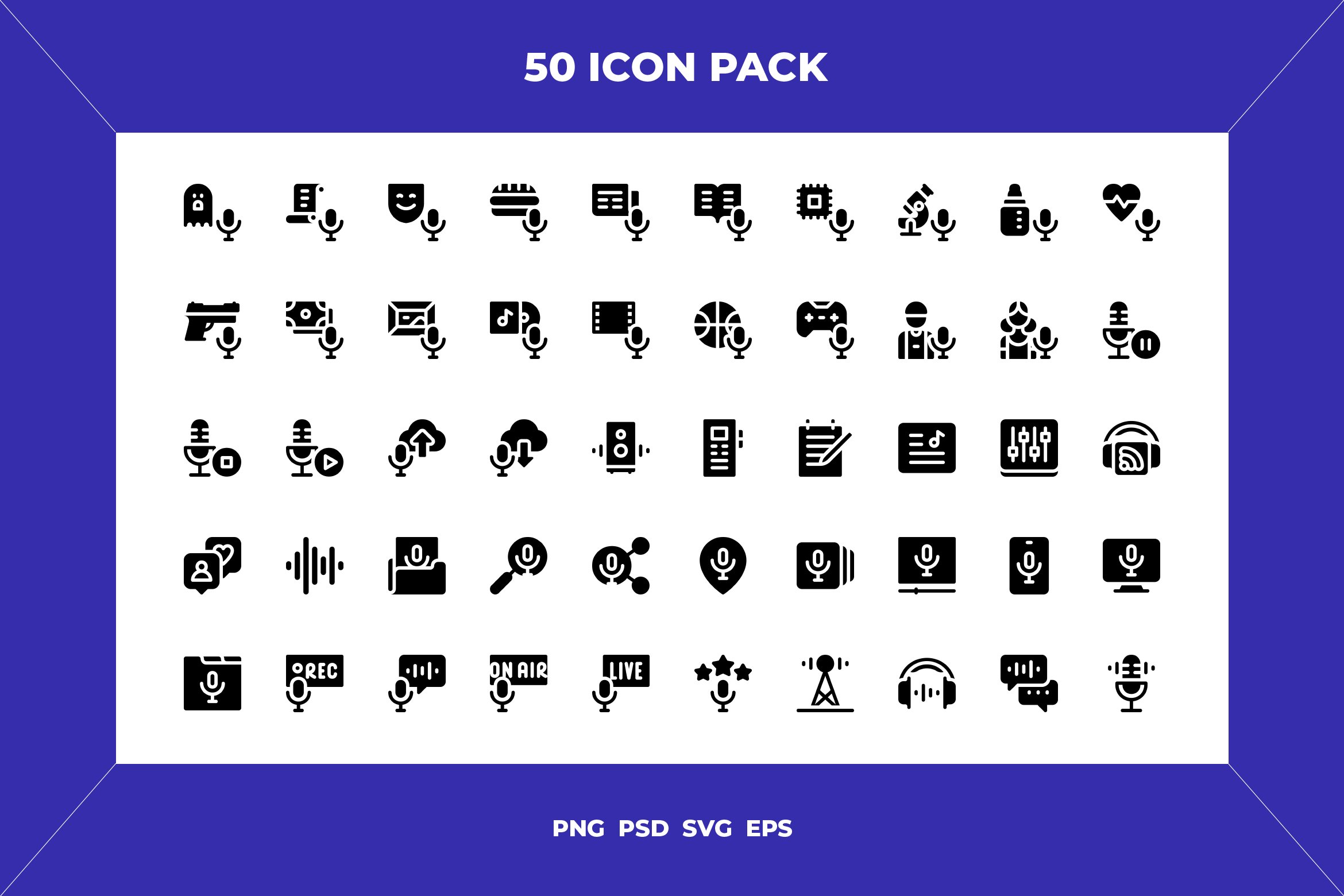 Podcast icons cover image.