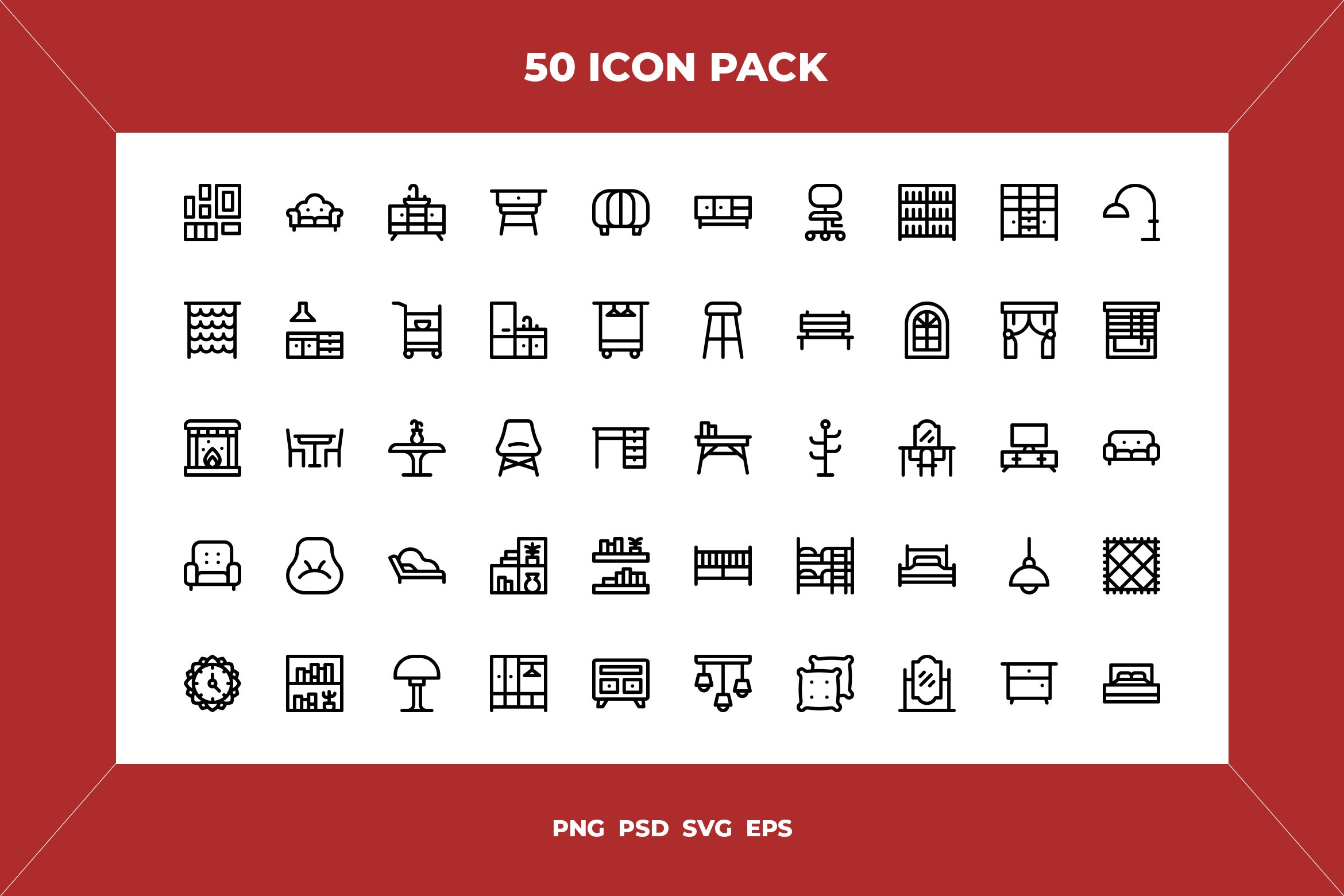 Furniture icons cover image.