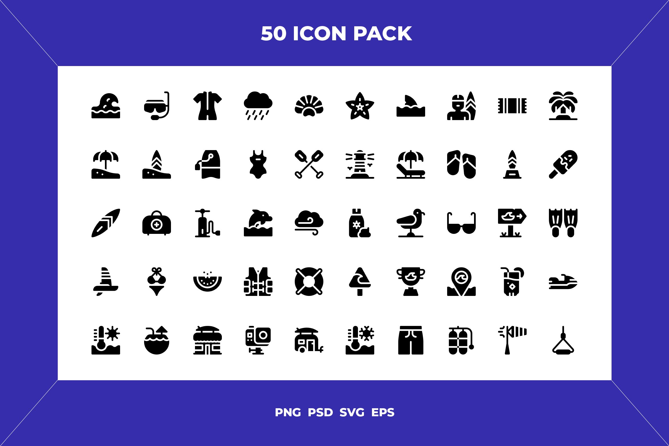 Surfing icons cover image.