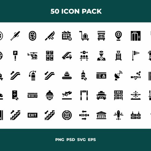 Airport icons cover image.