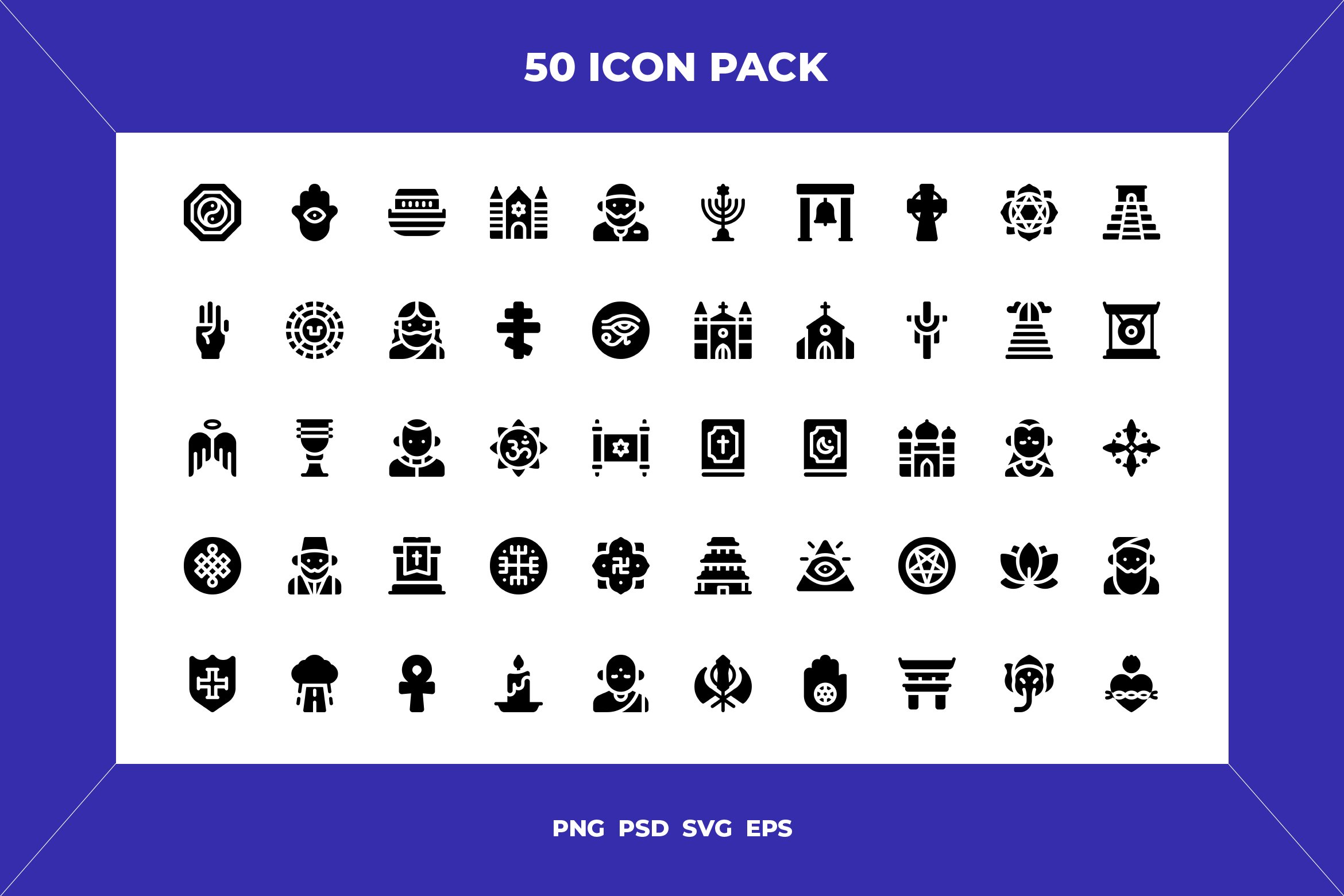 Religion icons cover image.