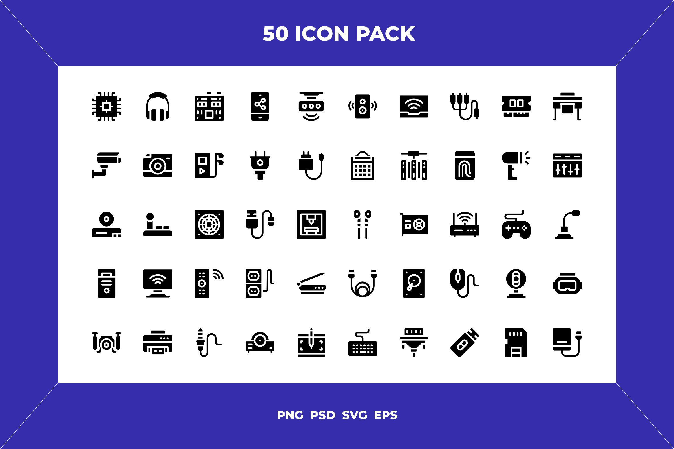 Computer peripherals icons cover image.