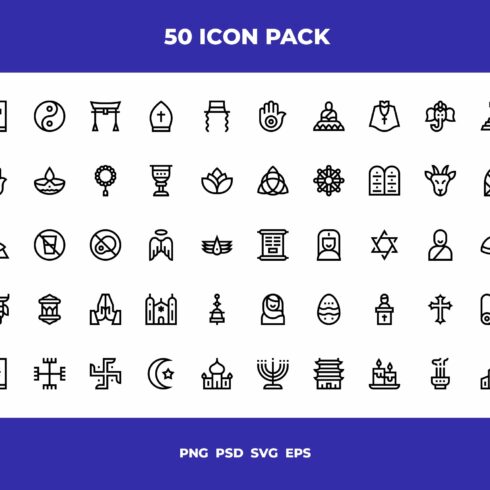 Religion icons cover image.