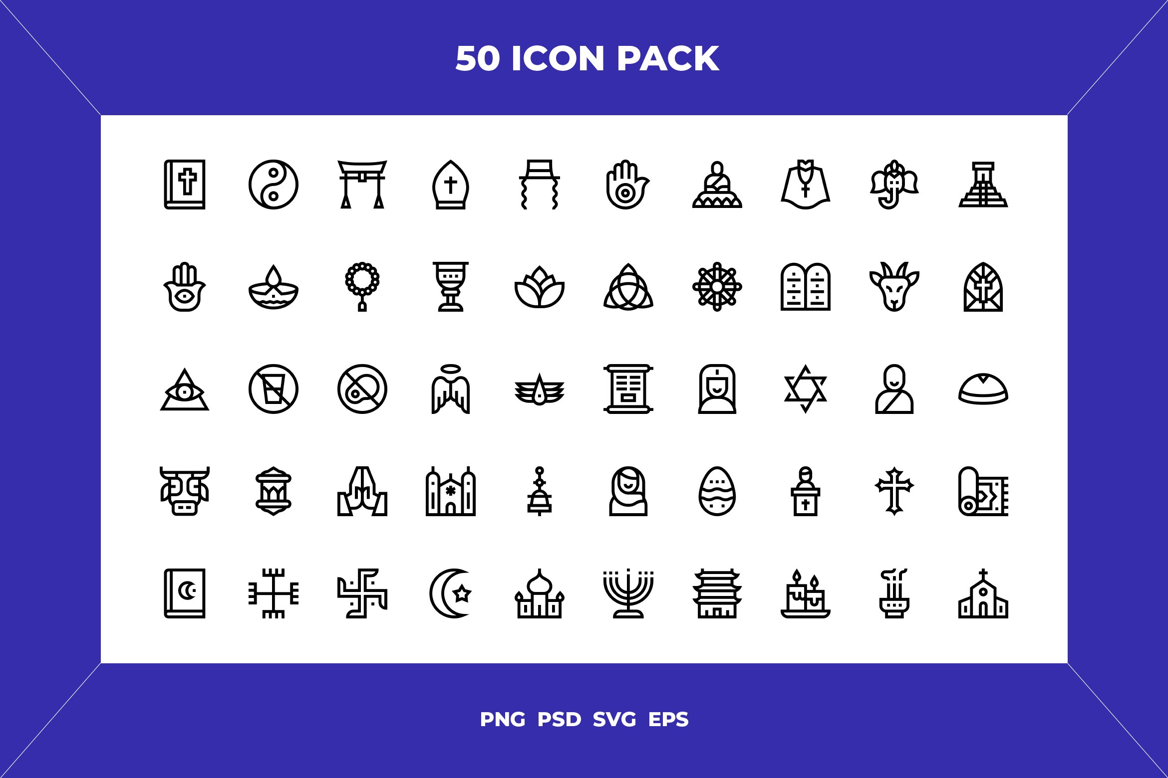 Religion icons cover image.