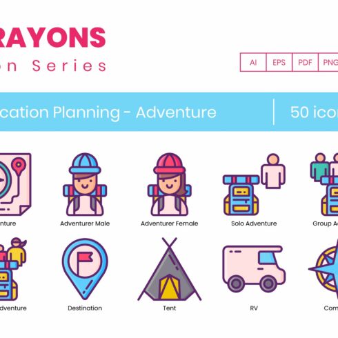 Vacation Planning - Adventure Icons cover image.