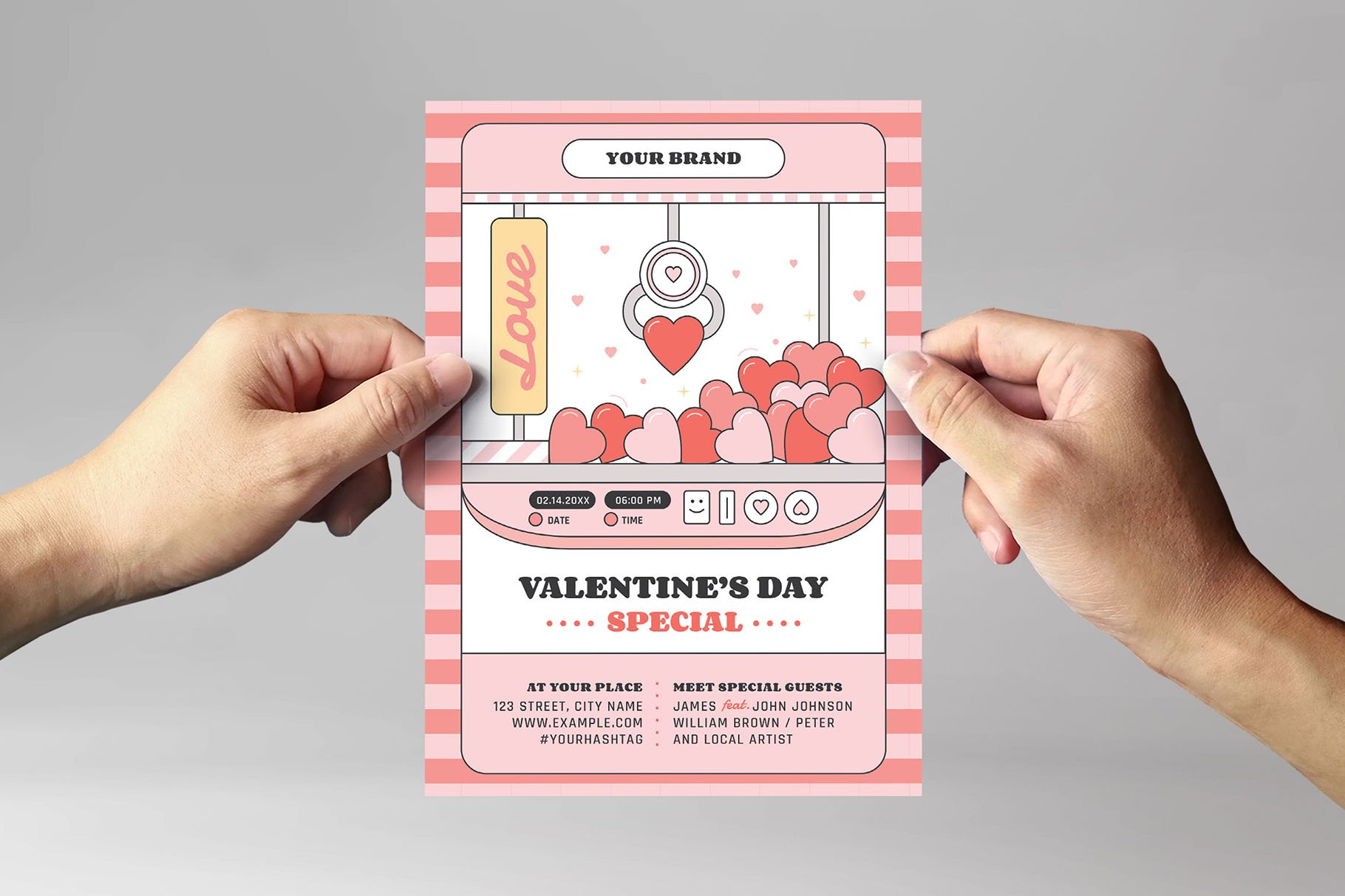 Valentine's Day Retro Arcade Concept preview image.
