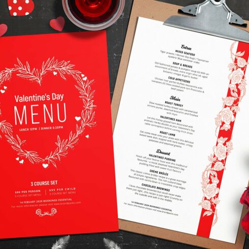 Valentines Menu Template Vol.2 cover image.