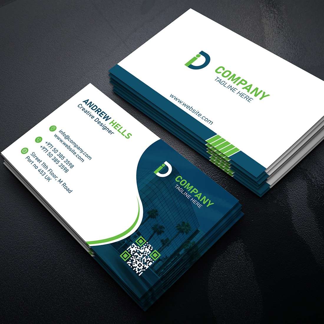 Creative Business Card design - visiting card design preview image.