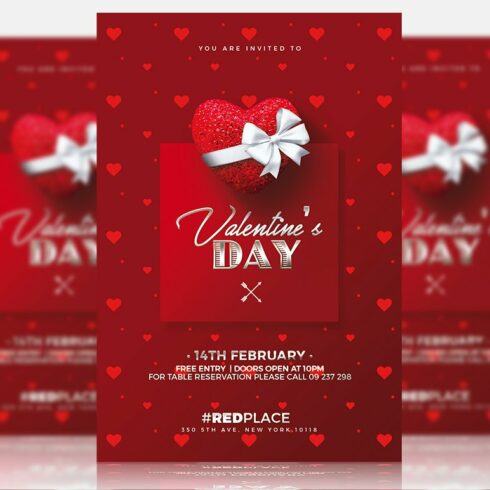 Valentine's Day - Psd Invitation cover image.