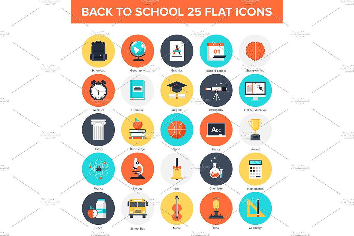 Education Icons cover image.